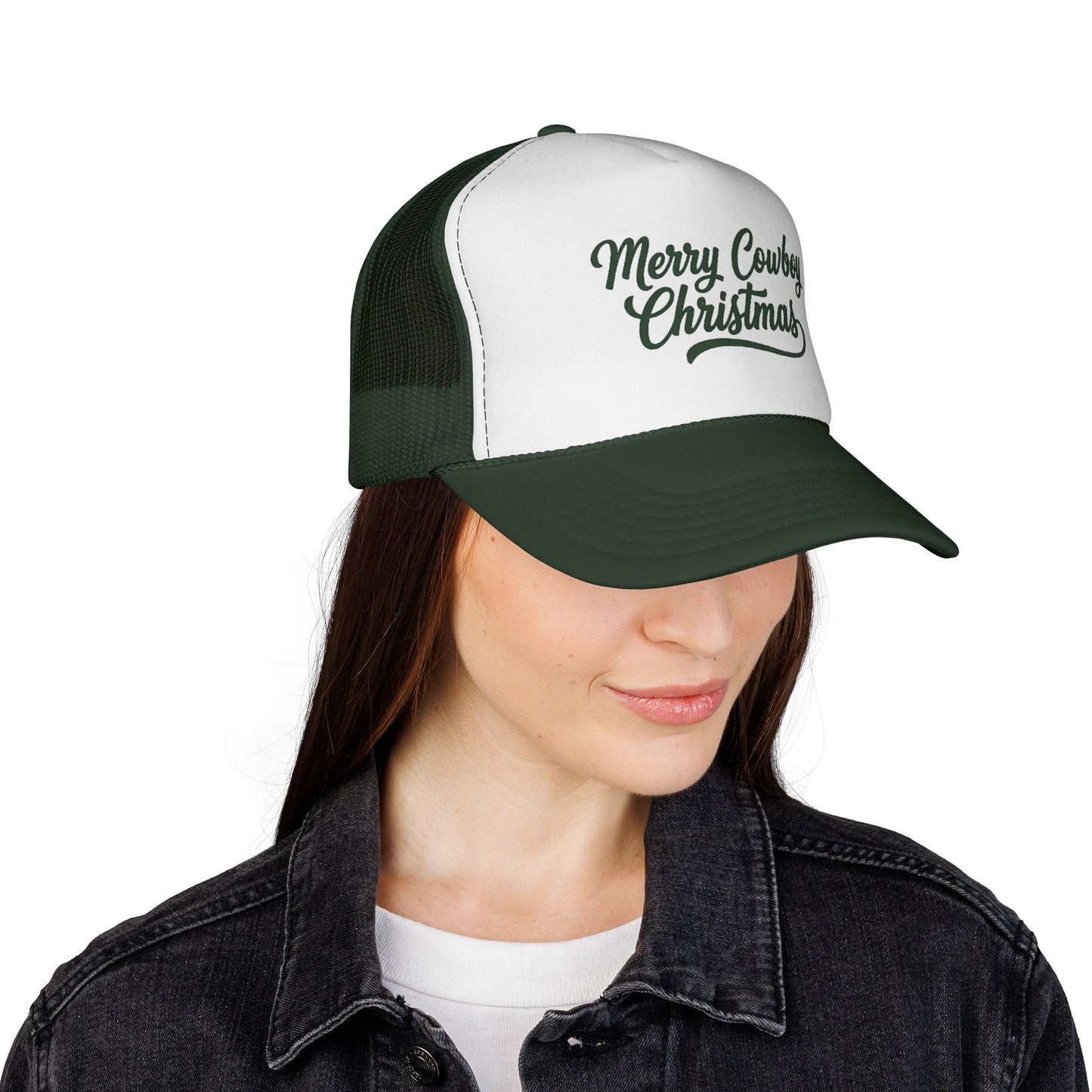 Merry Cowboy Christmas — Forest Green Trucker Hat (Holiday Limited Edition)